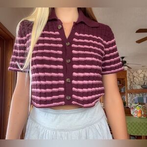 uo button down polo sweater
